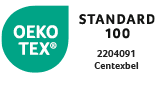 OEKOTEX Standard 100 certified by Centexbel - 2204091