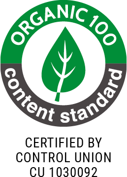 100% OCS organically grown cotton, certified by Control Union CERT CU1030092