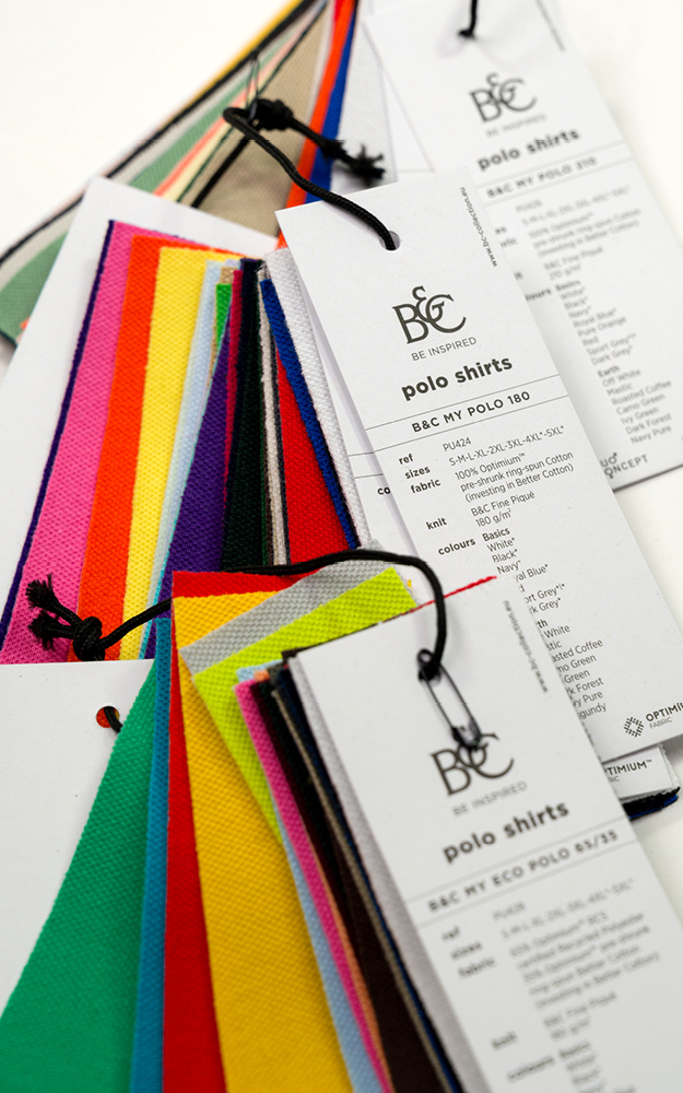 Demandez votre kit de nuanciers B&C My Polo GRATUITS dès maintenant.  