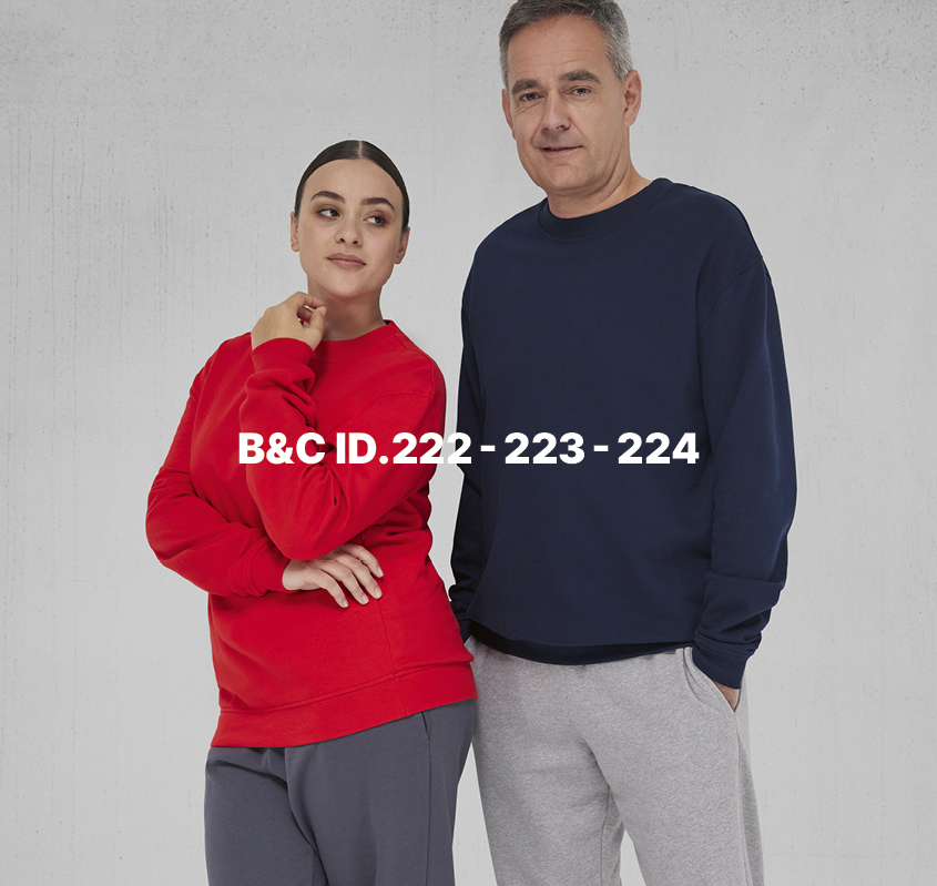 Sweat-shirt Col Ras Du Cou B&C Collection – 80% Coton, 20% Polyester – Intérieur Polaire Brossé – Coupe Moderne, Confortable – Tailles XS à 4XL